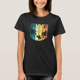 Camiseta Chica Surfista de Verano Hawaii Vintage Surf Bea