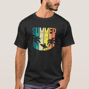 Camiseta Chica Surfista de Verano Hawaii Vintage Surf Bea