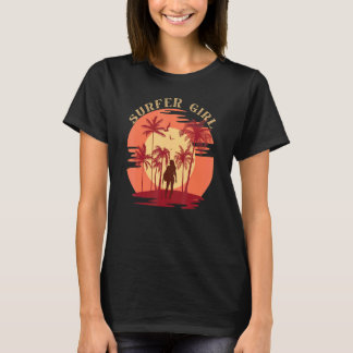 Camiseta Chica Surfista Vintage Surfista Para Hombres Mujer