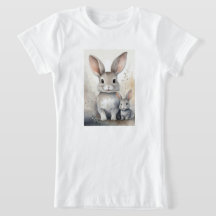 Chica T-Shirt con conejitos