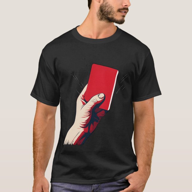 Camiseta Chica tarjeta roja de fútbol (Anverso)