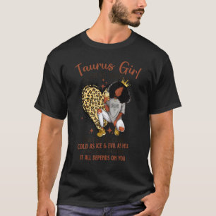 Camiseta Chica Taurus Rótulo Zodiac Dulce Como Leopardo De