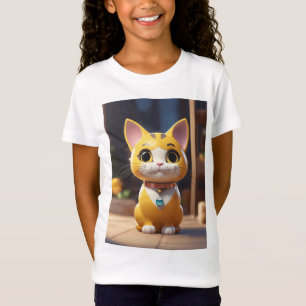 Camiseta Chica Tee con encantadora imagen de gato"