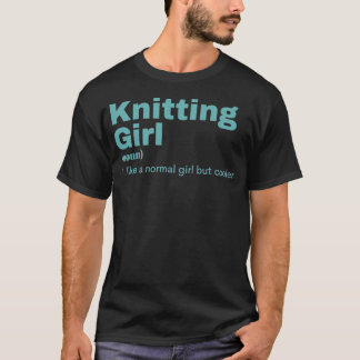 Camiseta Chica tejiendo - Tejer