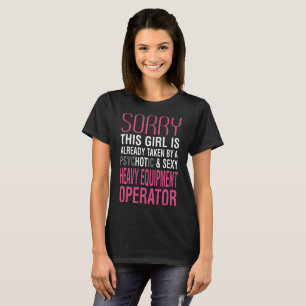 Camiseta Chica tomado por el operador pesado sicopático de