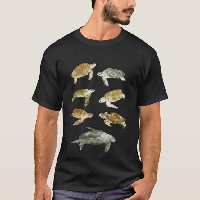 Camiseta Chica tortugas marinas (Anverso)