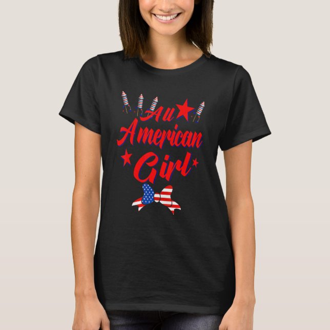 Camiseta Chica totalmente americana 1 (Anverso)