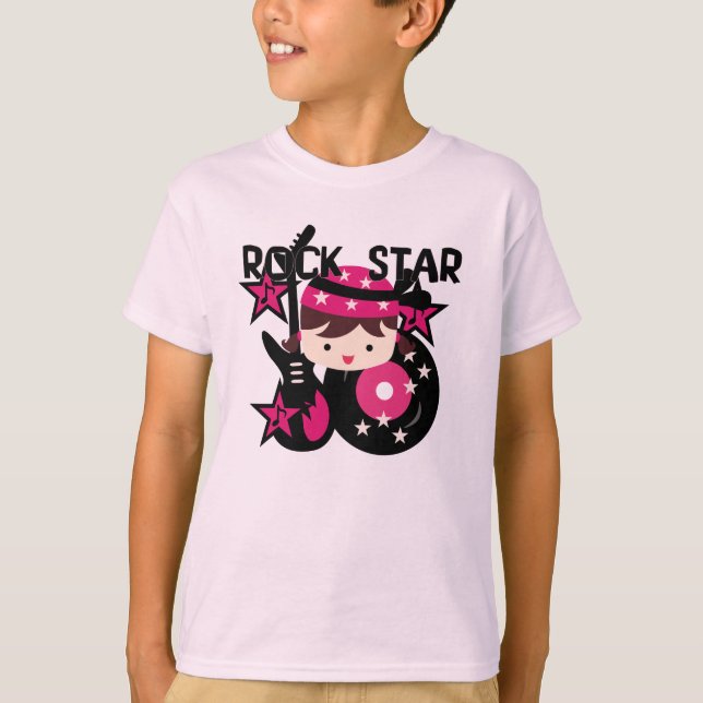 Camiseta Chica trigueno de la estrella del rock (Anverso)