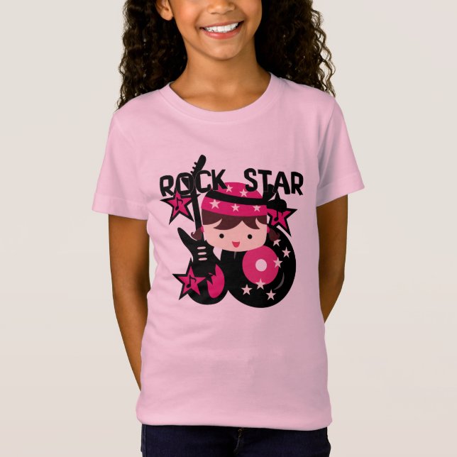 Camiseta Chica trigueno de la estrella del rock (Anverso)