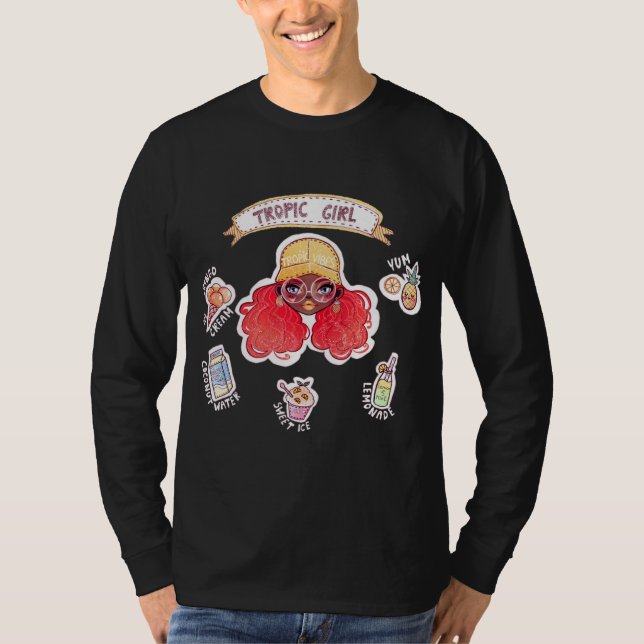 Camiseta Chica Tropical Con Helado De Mango Crema De Coco A (Anverso)
