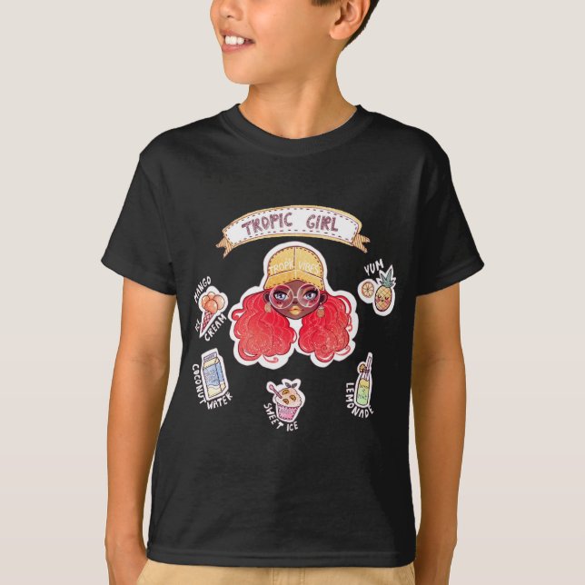 Camiseta Chica Tropical Con Helado De Mango Crema De Coco A (Anverso)