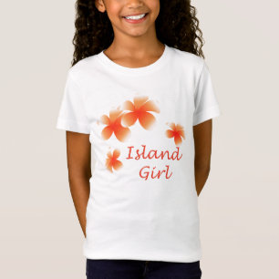 Camiseta Chica tropical de la isla de Hawái, Luau