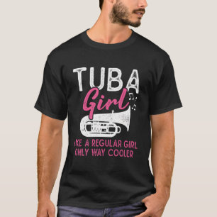 Camiseta Chica Tuba Como Una Banda De Marcha Graciosa Chica