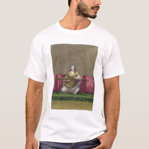 Camiseta Chica turco, bordando, siglo XVIII (engravin