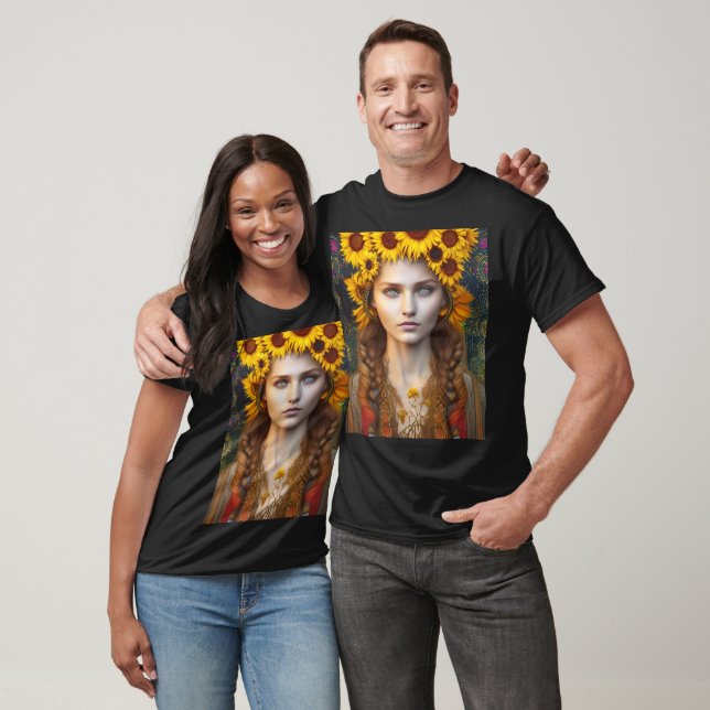 Camiseta Chica ucraniano de Amulets y Sunflowers (Unisexo)