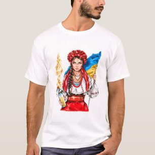 Camiseta Chica ucraniano lucha por la libertad