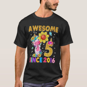 Camiseta chica Unicornio De 5 Años De Edad Impresionante