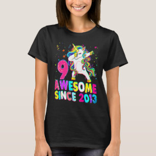 Camiseta chica Unicornio de Ballet de cumpleaños de 9 años 