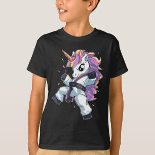 Camiseta Chica Unicornio de Karate Artes Marciales Taekwond