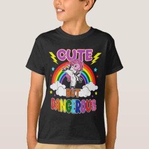 Camiseta Chica Unicornio de Karate Taekwondo Lindo pero Pel