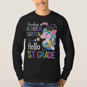 Camiseta Chica unicornio Goodbye Kindergarten Hola primer g