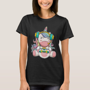 Camiseta Chica Unicornio juego de video lindo Chicas