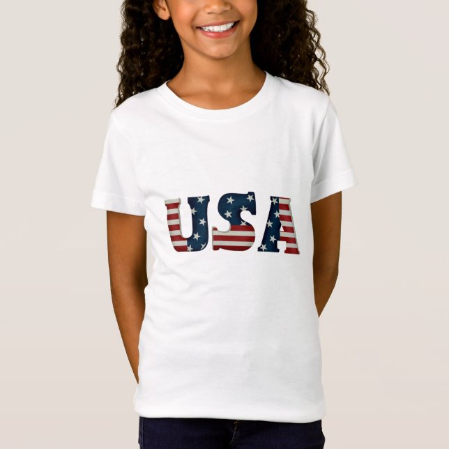 Camiseta Chica USA Baby Doll T-Shirt (Anverso)