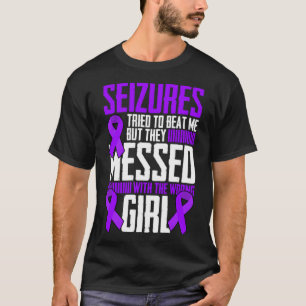 Camiseta Chica valiente Epilepsy Warrior dice Epilepsia Awa