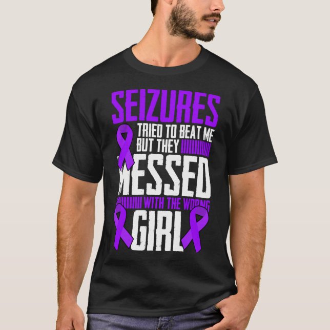 Camiseta Chica valiente Epilepsy Warrior dice Epilepsia Awa (Anverso)