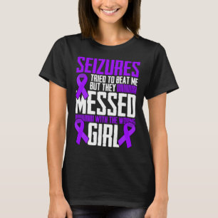 Camiseta Chica valiente Epilepsy Warrior dice Epilepsia Awa
