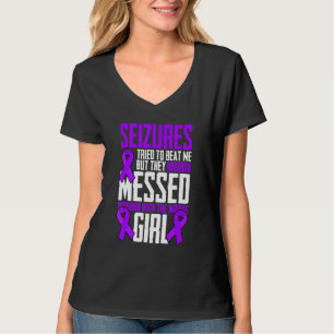 Camiseta Chica valiente Epilepsy Warrior dice Epilepsia Awa