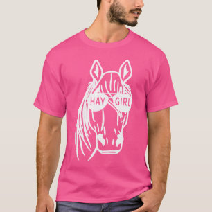 Camiseta Chica Vaquera Jinete de Caballo Agricultura Amante