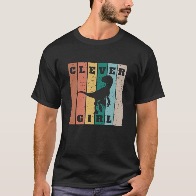 Camiseta Chica Velociraptor ingenioso del Parque Jurásico (Anverso)