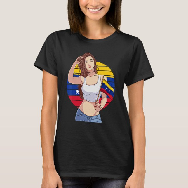 Camiseta Chica venezolana Bandera de Venezuela Orgullo Vene (Anverso)