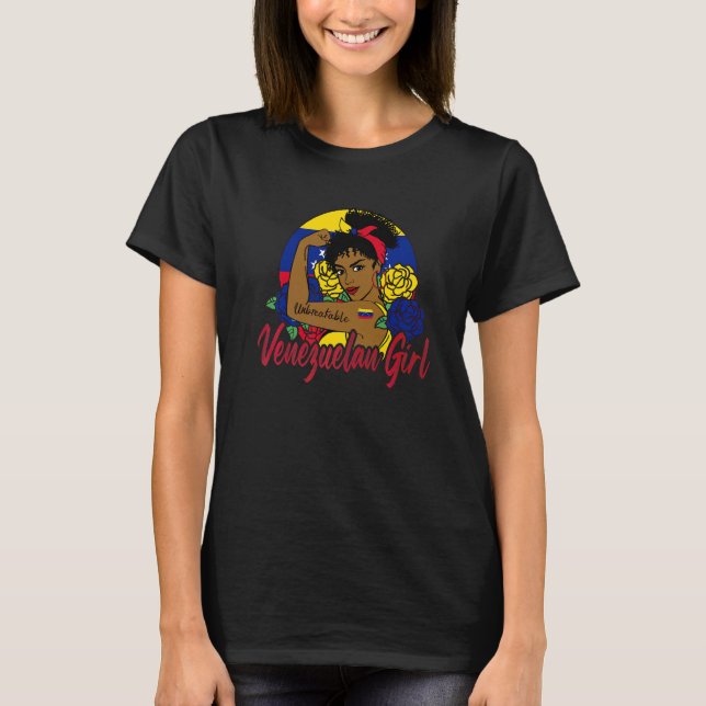 Camiseta Chica venezolana Venezuela Mujer Venezolana Bander (Anverso)
