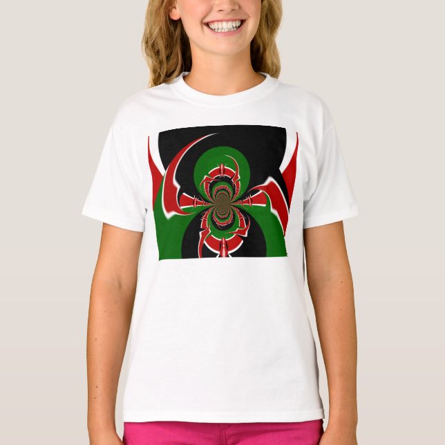 Camiseta Chica VERDE ROJO NEGRO Hanes ComfortBlend Sweatshi (Anverso)