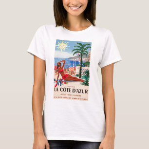 Camiseta Chica Vintage Cote D'Azur Beach
