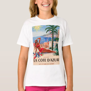 Camiseta Chica Vintage Cote D'Azur Beach