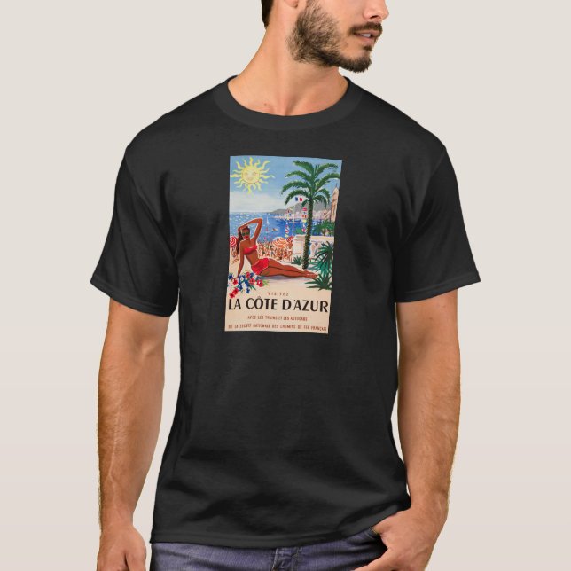 Camiseta Chica Vintage Cote D'Azur Beach (Anverso)