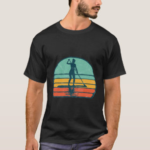 Camiseta Chica Vintage En Sup Stand Up Paddleboard Retro Ho