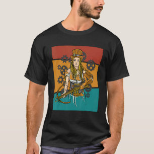 Camiseta Chica Vintage Steampunk Crossbow Mechanic