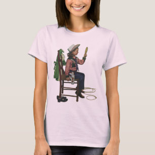 Camiseta Chica Vintage Vaquera Mirándose al Espejo Es tan V