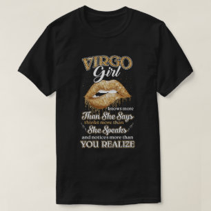 Camiseta Chica Virgo Sabe Más De Lo Que Dice Agosto Septiem