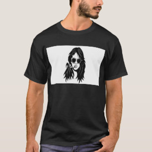 Camiseta Chica vivaz en sombras