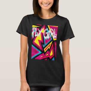 Camiseta Chica Voladora 80s 90s Chica B Hip Hop Antiguo 7