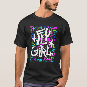Camiseta Chica voladora estilo Old School años 80 90 B Girl