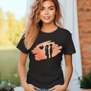 Camiseta Chica y Chico de Amor Joven Silueta