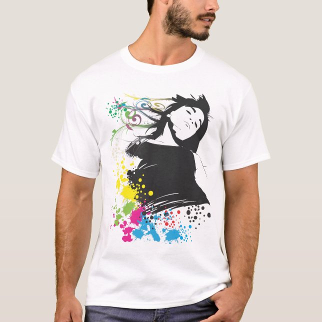 Camiseta Chica y colores. (Anverso)