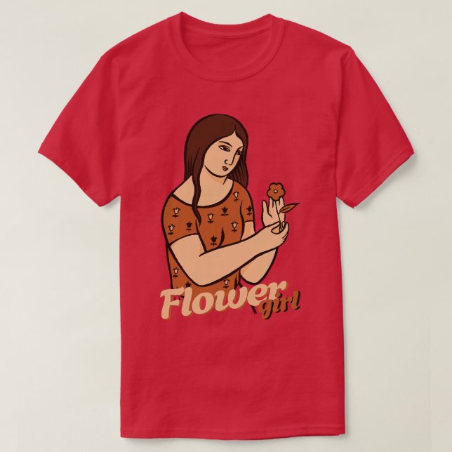 Camiseta Chica y flor (Diseño del anverso)