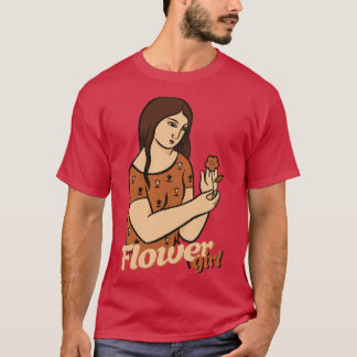 Camiseta Chica y flor